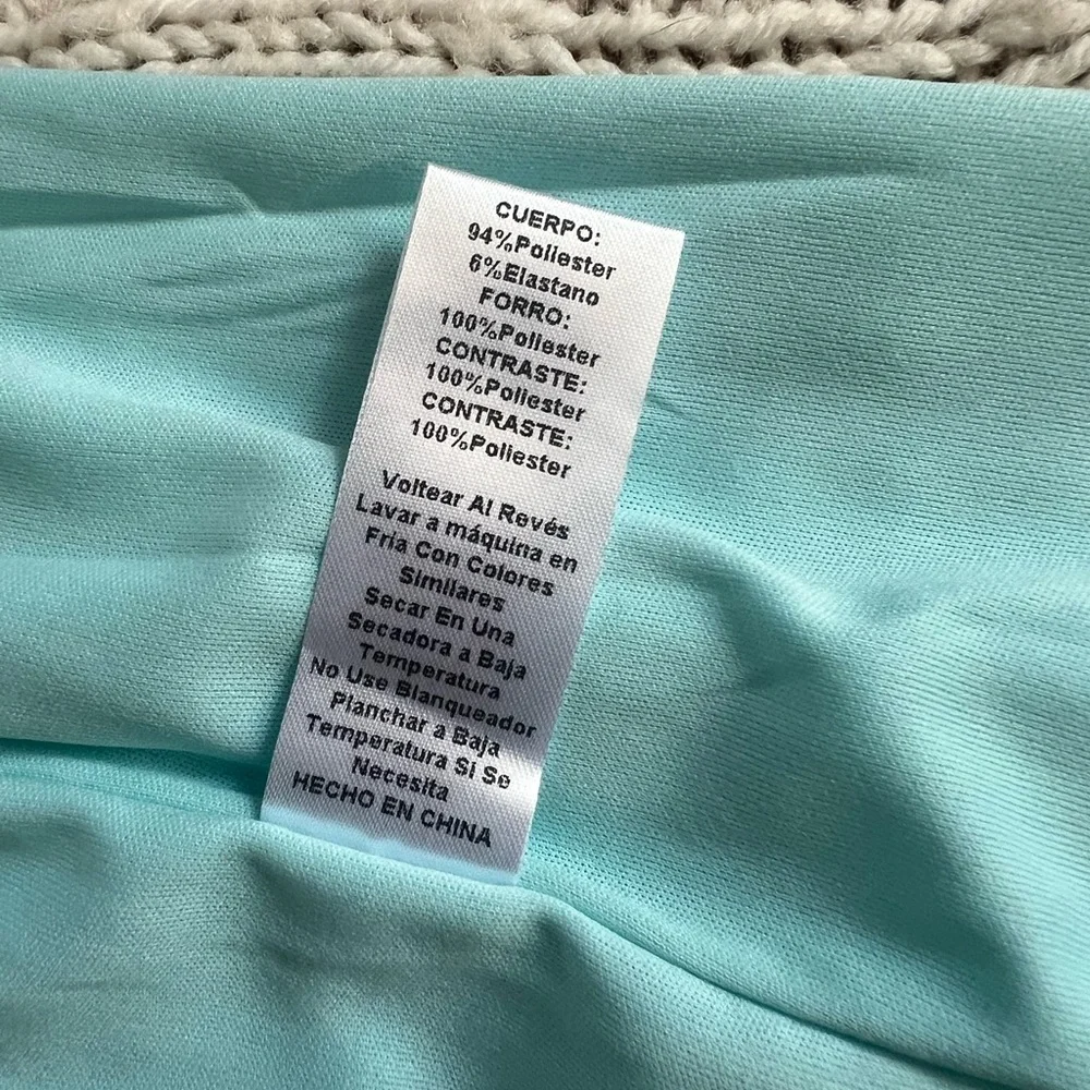 TCEC One Shoulder Aqua Dress with Ruffle Detail - Picture 10 of 16